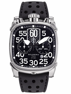CT Scuderia SCRAMBLER SATURNO Steel Black Swiss Made Mens Watch CWEF00119
