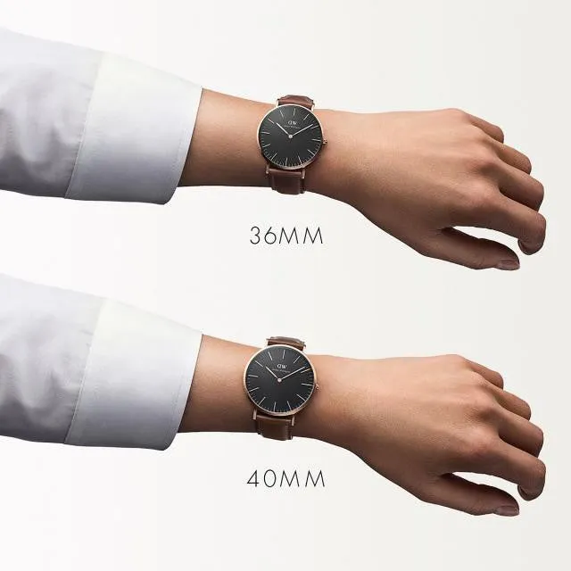 Daniel Wellington - Classic Black Durham 36mm oro rosato orologio donna