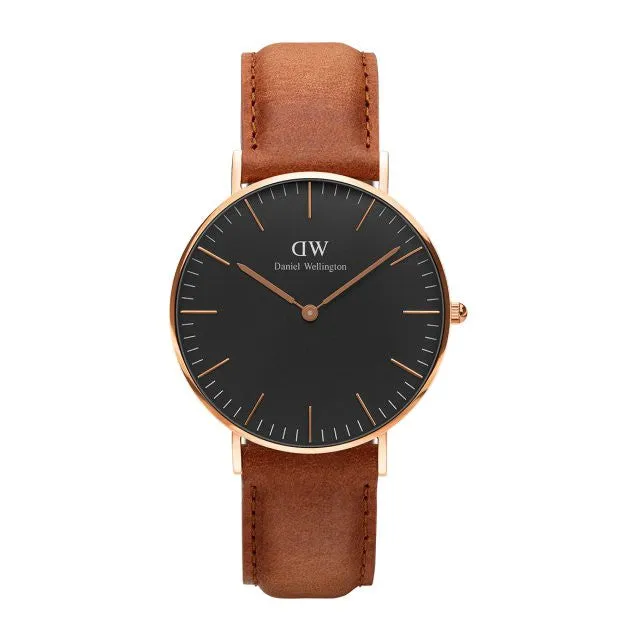 Daniel Wellington - Classic Black Durham 36mm oro rosato orologio donna