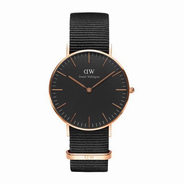 Daniel Wellington - Classic Black Cornwall 36mm oro rosato orologio donna