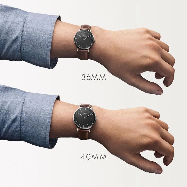 Daniel Wellington - Classic Black Durham 40mm Argento orologio uomo