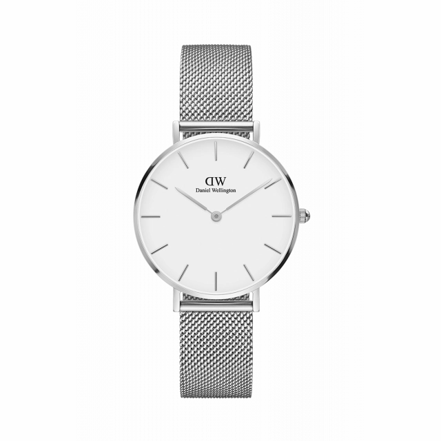 Daniel Wellington - Classic Petite Sterling 32mm argento bianco orologio donna