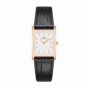 Daniel Wellington Bound Black Crocodile Rose Gold Watch DW00100693