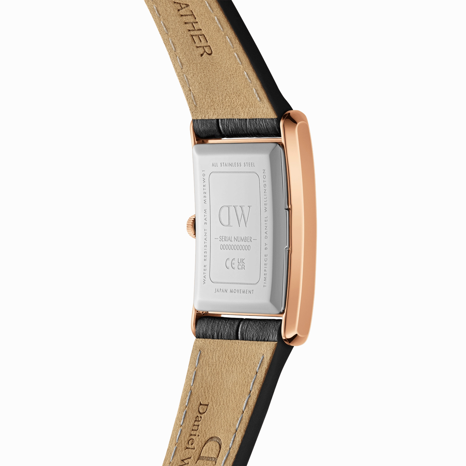 Daniel Wellington Bound Black Crocodile Rose Gold Watch DW00100693