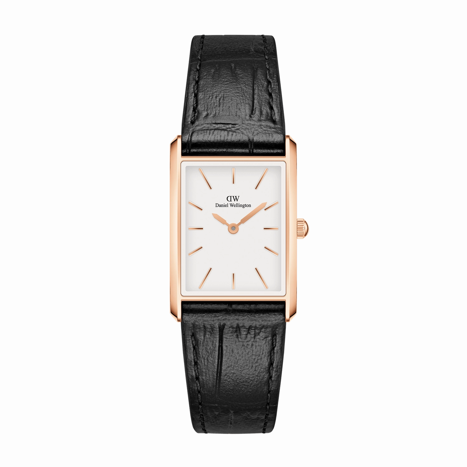 Daniel Wellington Bound Black Crocodile Rose Gold Watch DW00100693