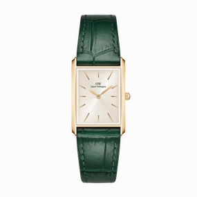 Daniel Wellington Crocodile-Embossed Champagne Gold Elegance Watch DW00100695