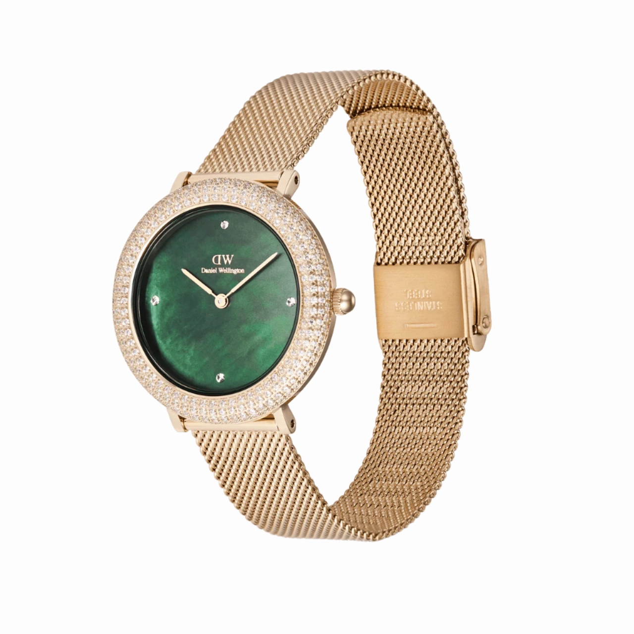 Daniel Wellington Crystalline Bezel Evergold Green Dial Watch DW00100824