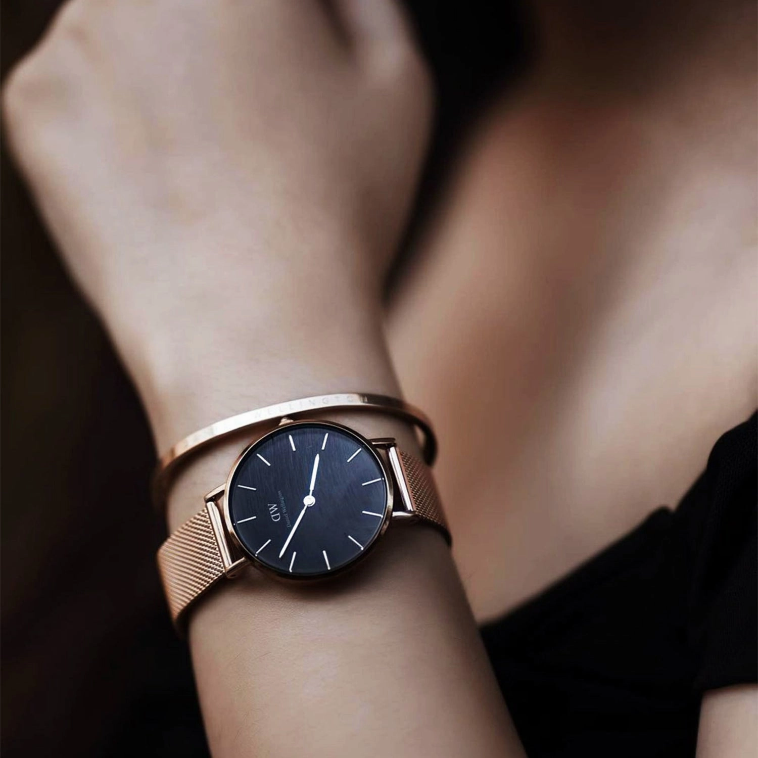 Daniel Wellington Petite 32mm Melrose RG Black Watch DW00100161