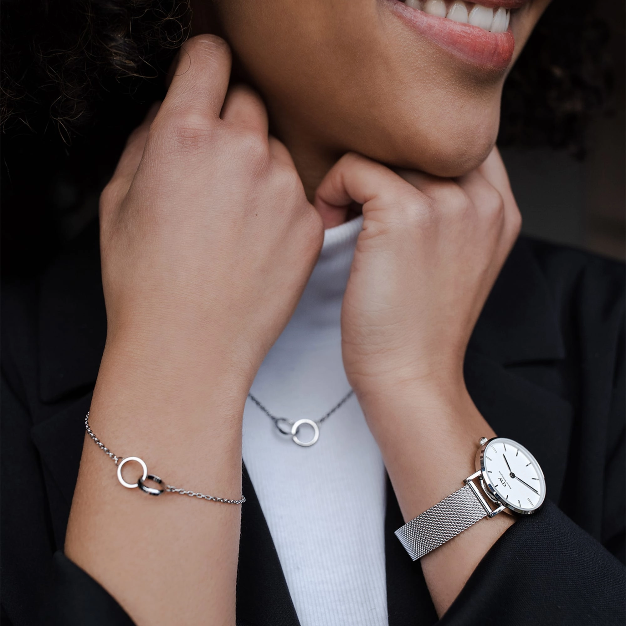 Daniel Wellington Petite 36mm Sterling White Dial Watch DW00100306