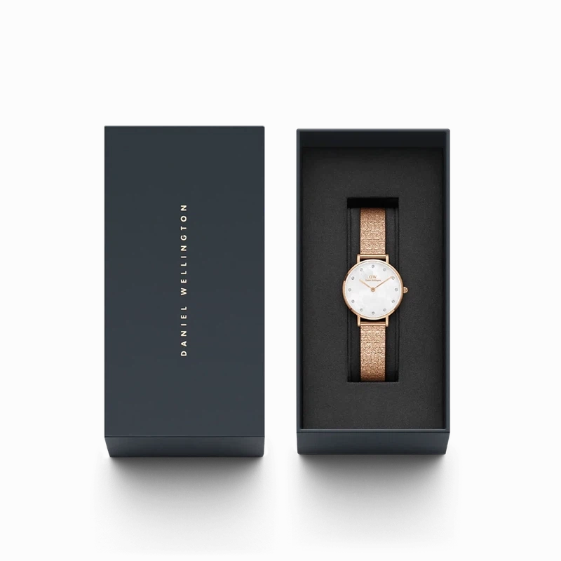 Daniel Wellington Petite Lumine Pressed Piano Rose Gold Watch 28mm