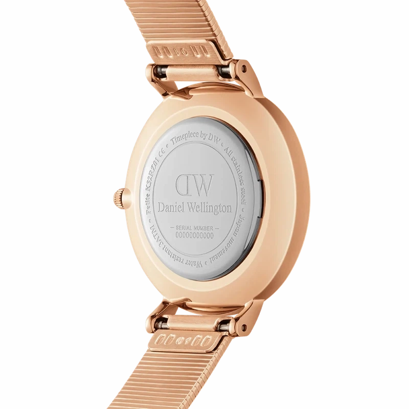 Daniel Wellington Petite Lumine Pressed Piano Rose Gold Watch 28mm