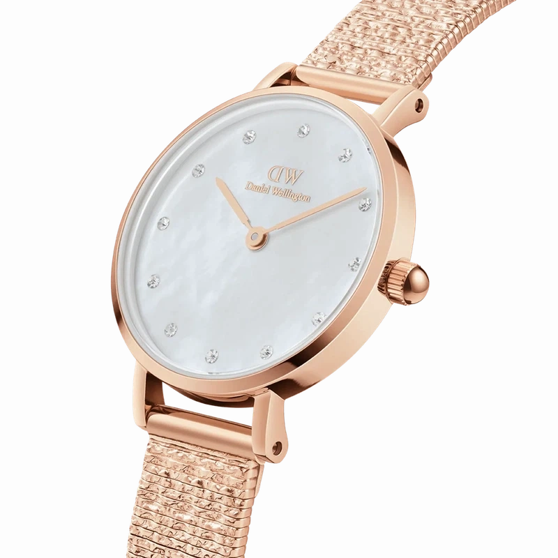 Daniel Wellington Petite Lumine Pressed Piano Rose Gold Watch 28mm