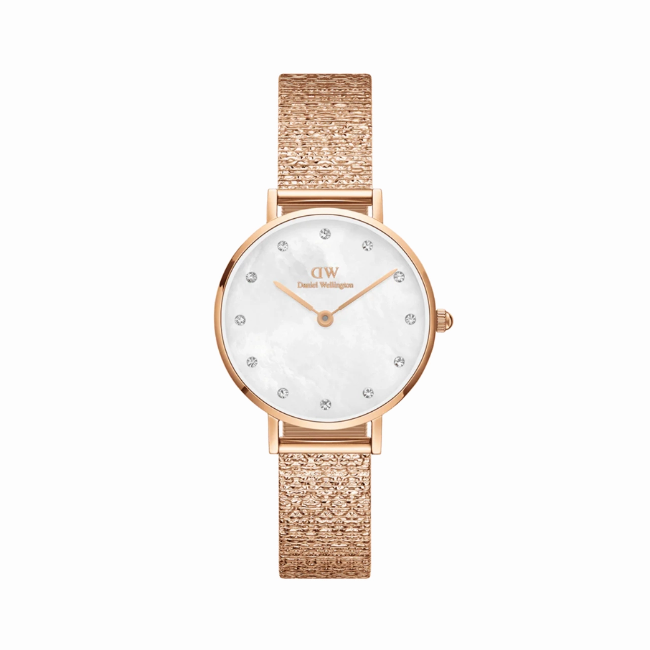 Daniel Wellington Petite Lumine Pressed White Dial Stainless Steel Watch DW00100590