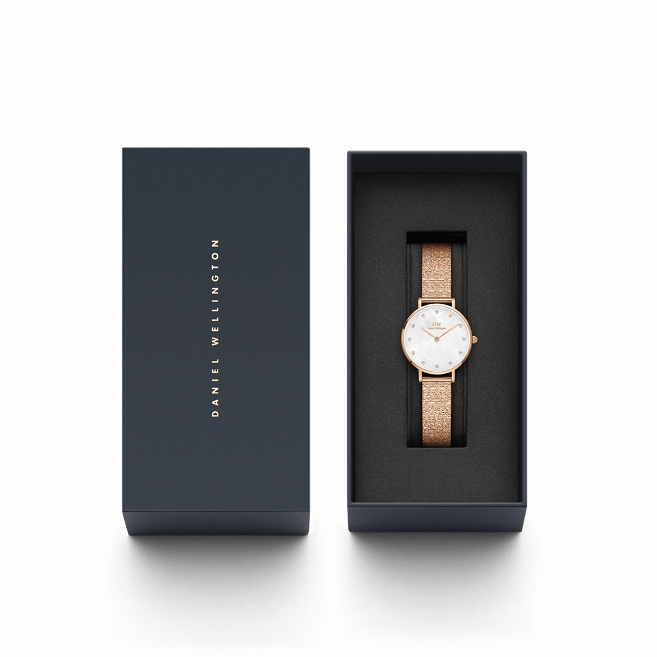 Daniel Wellington Petite Lumine Pressed White Dial Stainless Steel Watch DW00100590