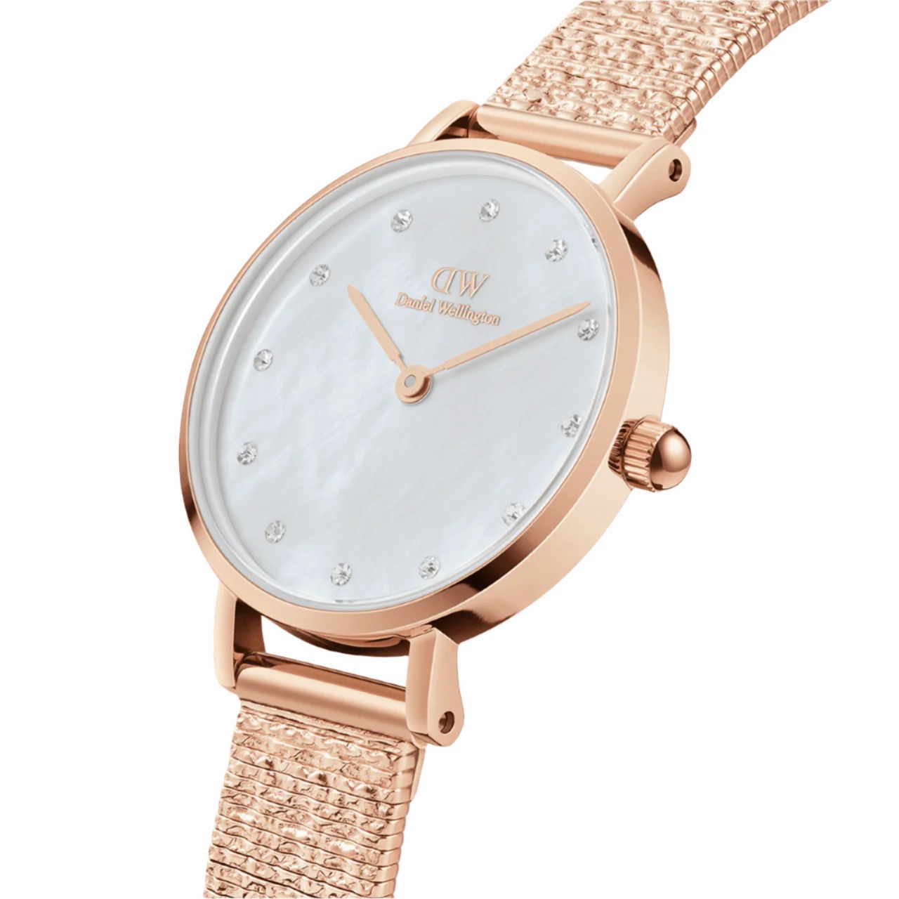 Daniel Wellington Petite Lumine Pressed White Dial Stainless Steel Watch DW00100590