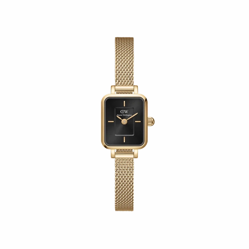 Daniel Wellington Quadro Mini Evergold Onyx Watch 15.4x18.2mm