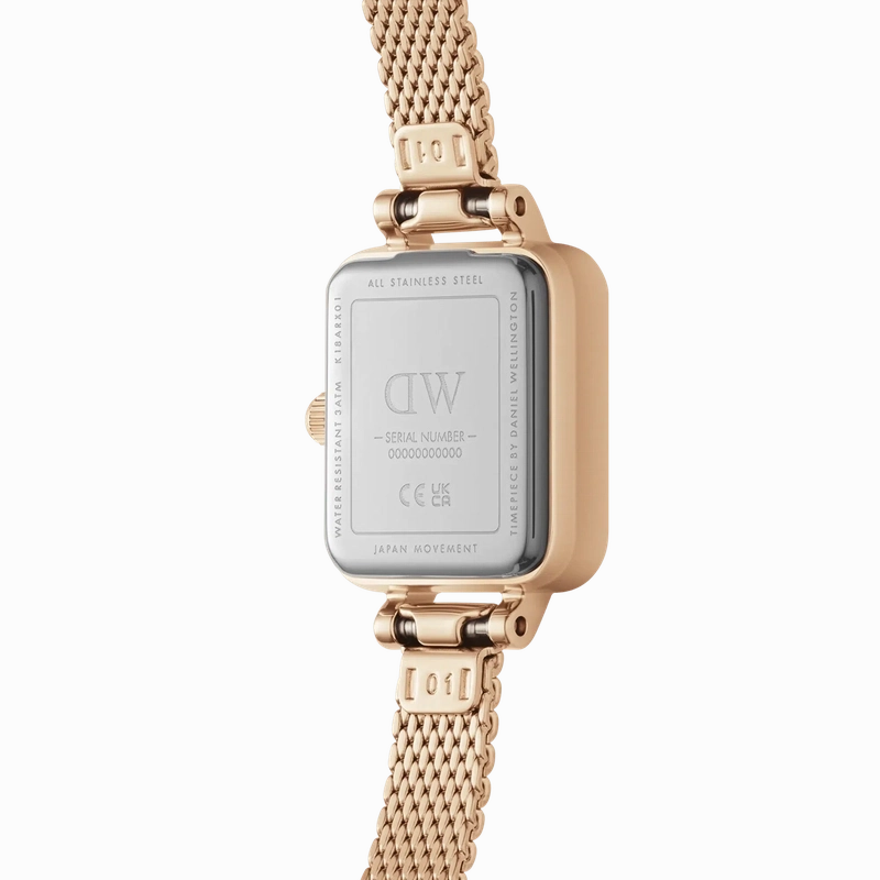 Daniel Wellington Quadro Mini Melrose Champagne Sunray Rose Gold 15.4x18.2 Watch