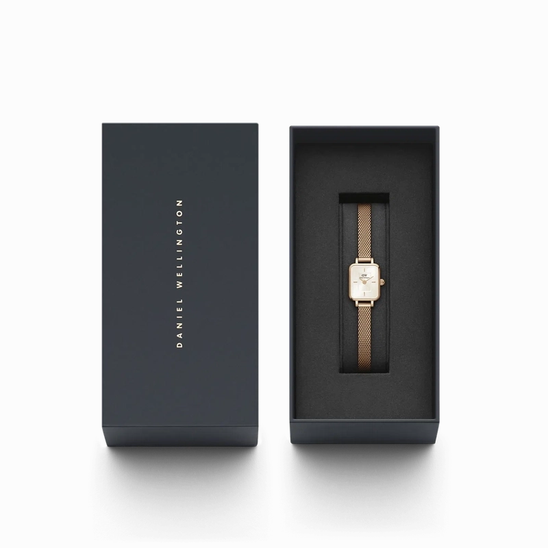 Daniel Wellington Quadro Mini Melrose Champagne Sunray Rose Gold 15.4x18.2 Watch