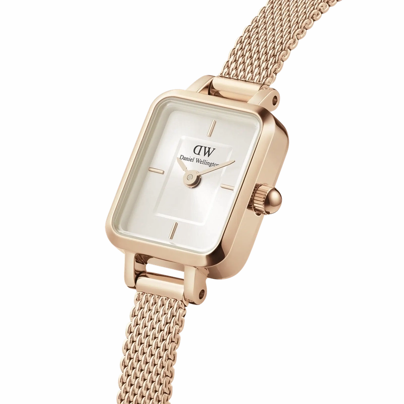 Daniel Wellington Quadro Mini Melrose Champagne Sunray Rose Gold 15.4x18.2 Watch