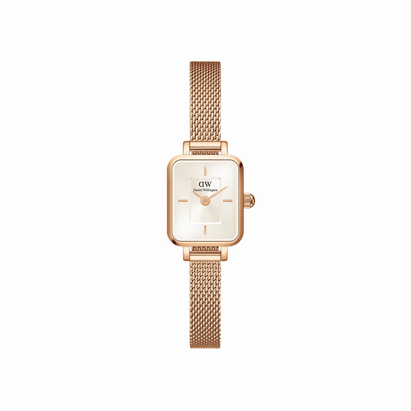Daniel Wellington Quadro Mini Melrose Champagne Sunray Rose Gold 15.4x18.2 Watch