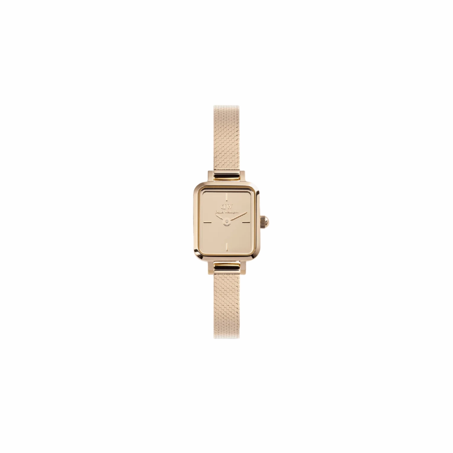Daniel Wellington Quadro Mini Mirror Reflection Rose Gold Dial Watch DW00100799