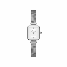 Daniel Wellington Quadro Mini Sterling White Dial Watch DW00100726
