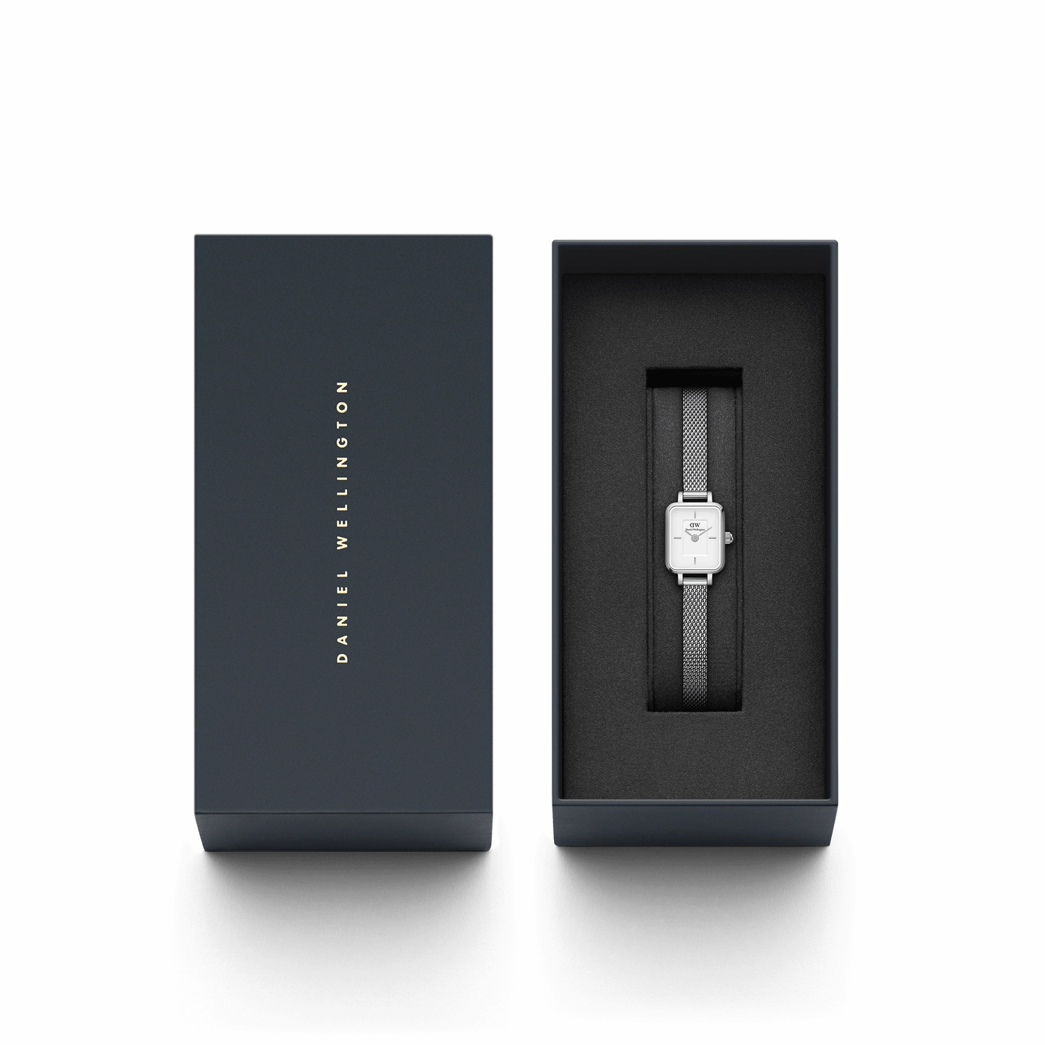 Daniel Wellington Quadro Mini Sterling White Dial Watch DW00100726
