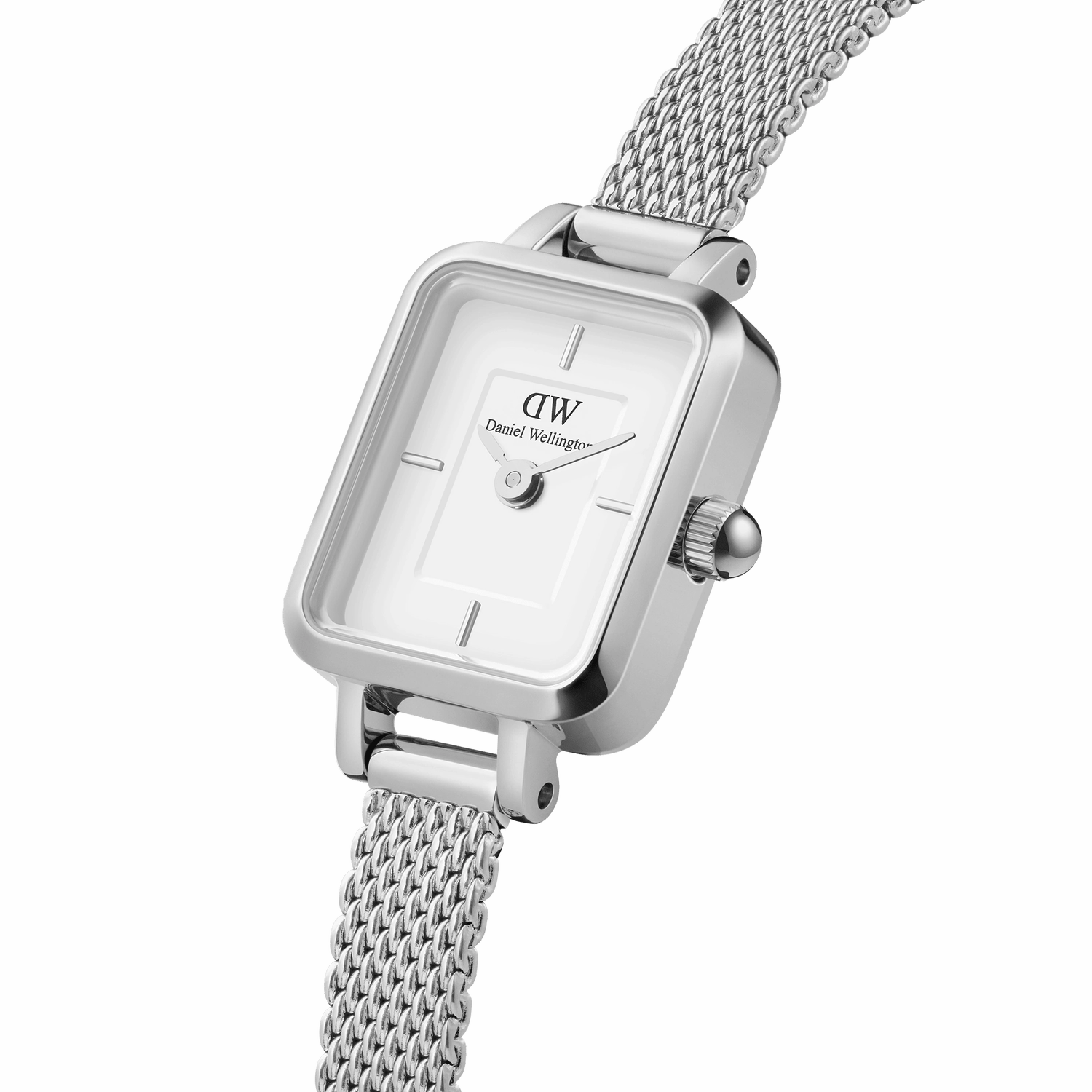 Daniel Wellington Quadro Mini Sterling White Dial Watch DW00100726
