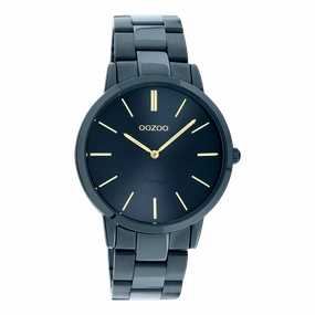 Dark blue OOZOO watch with dark blue stainless steel bracelet - C20105