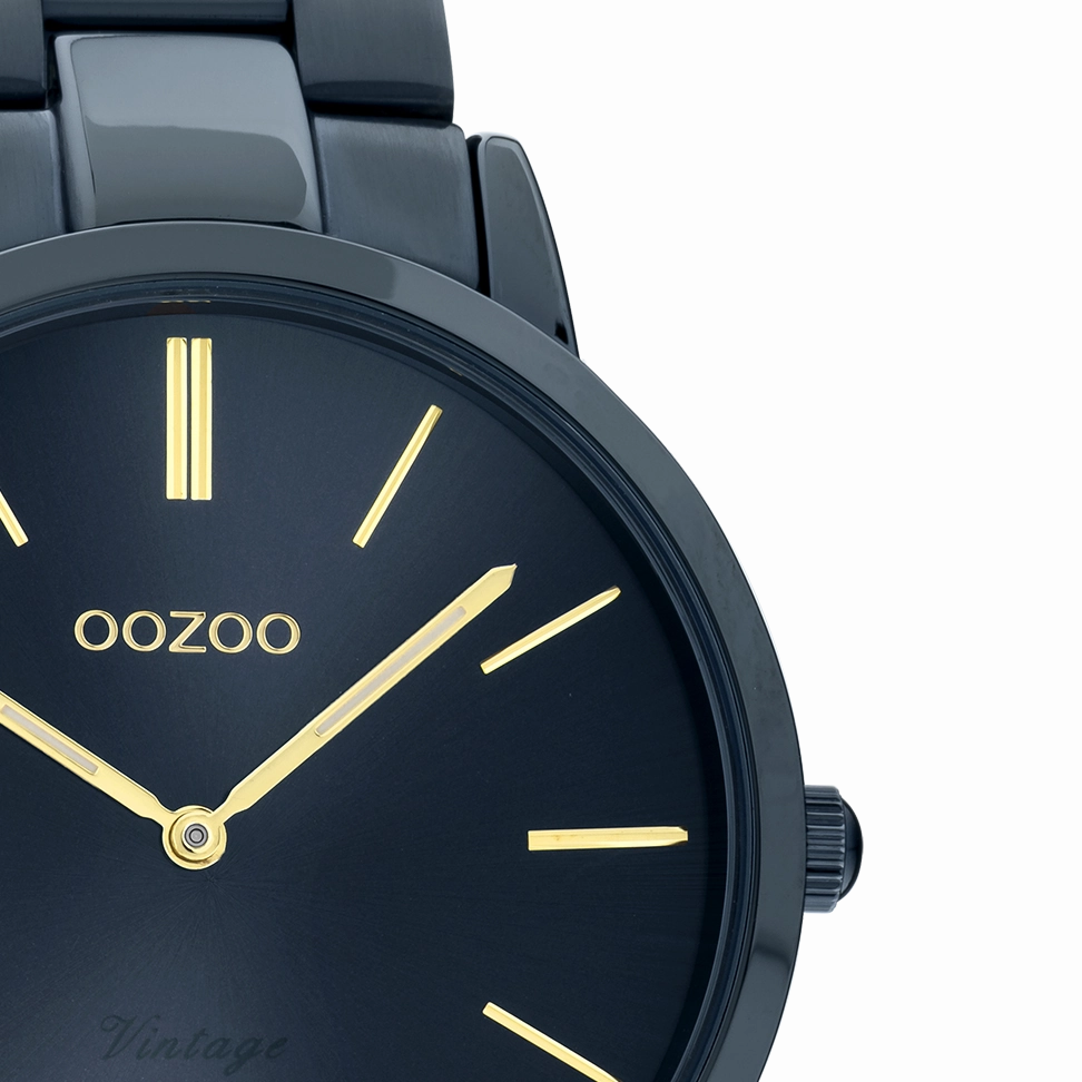 Dark blue OOZOO watch with dark blue stainless steel bracelet - C20105