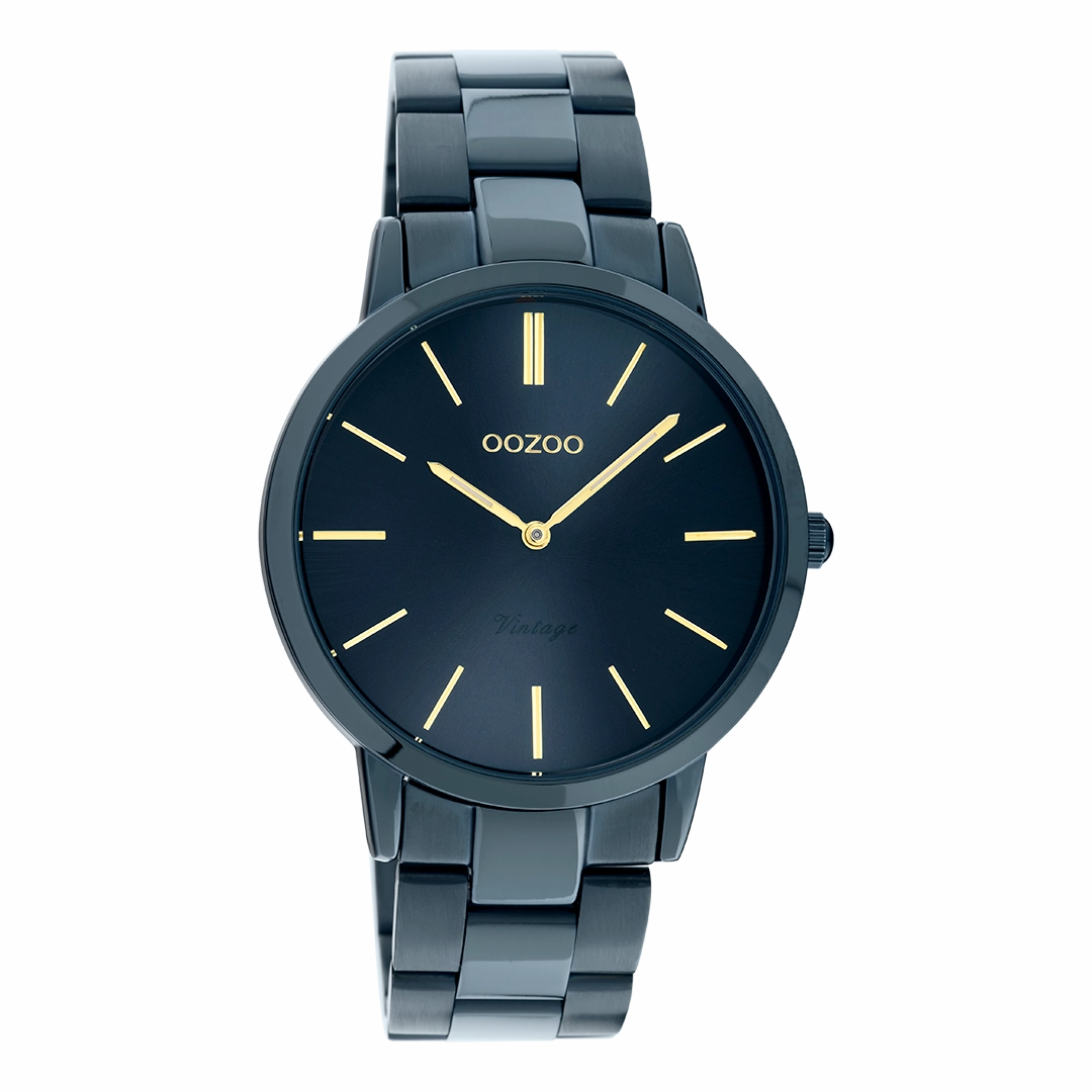 Dark blue OOZOO watch with dark blue stainless steel bracelet - C20105