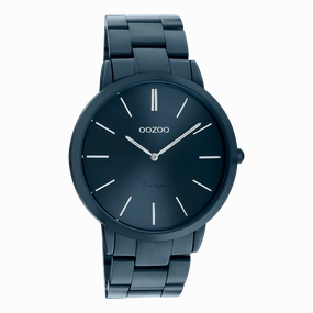 Dark blue OOZOO watch with stainless steel bracelet - C20102