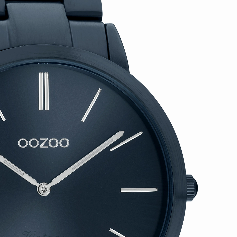 Dark blue OOZOO watch with stainless steel bracelet - C20102