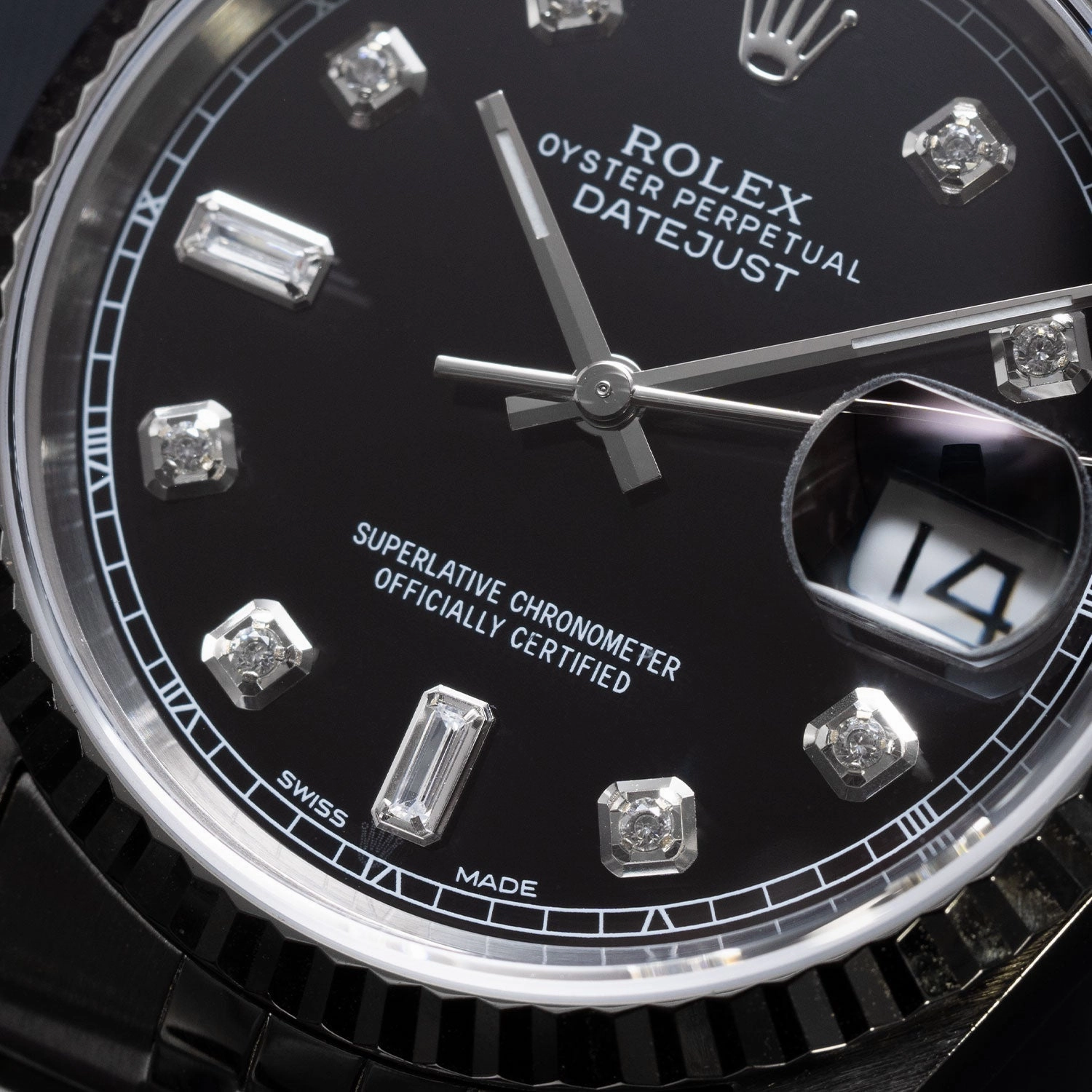 Datejust 36mm Black Baguette Diamond Dial 1978 - 16014