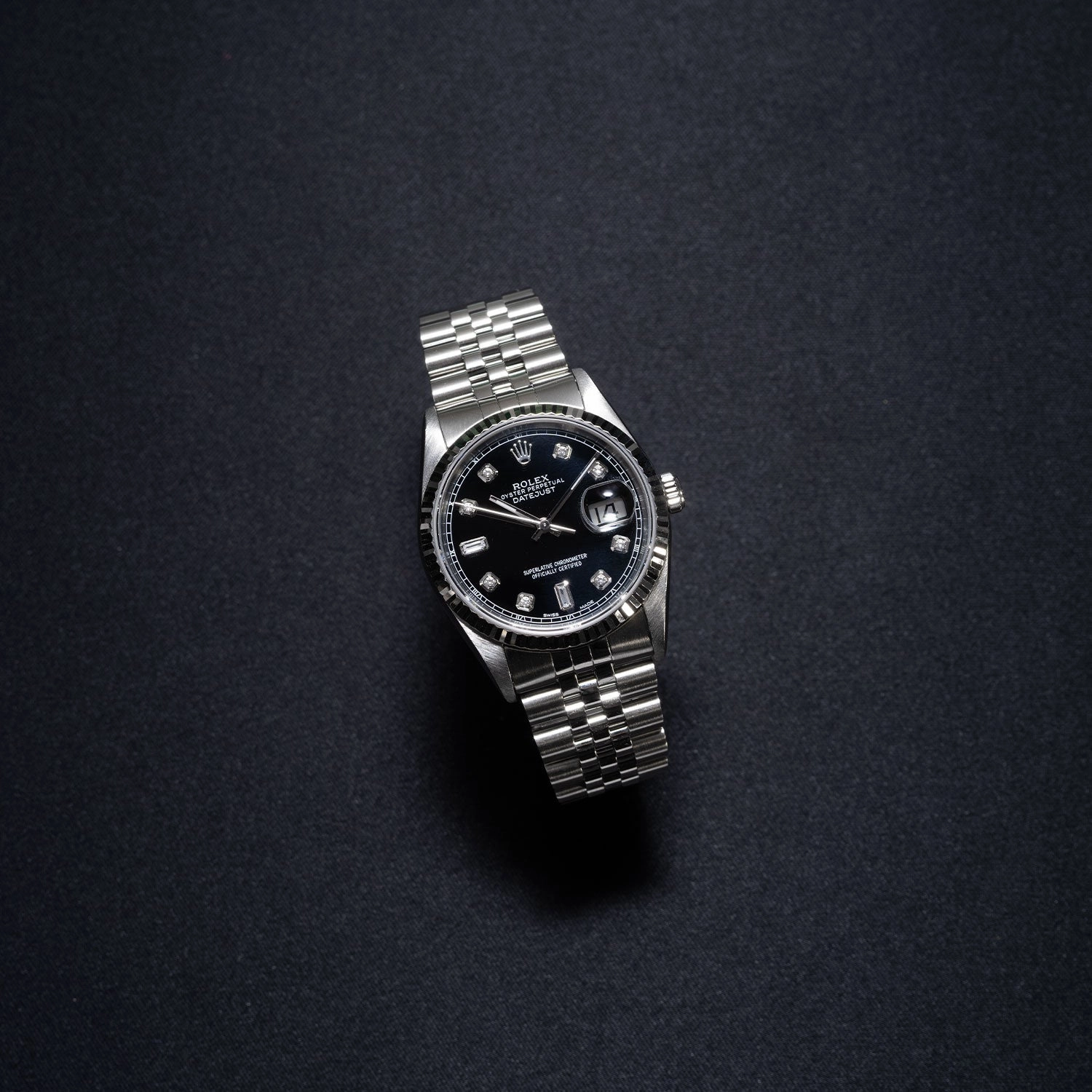 Datejust 36mm Black Baguette Diamond Dial 1978 - 16014