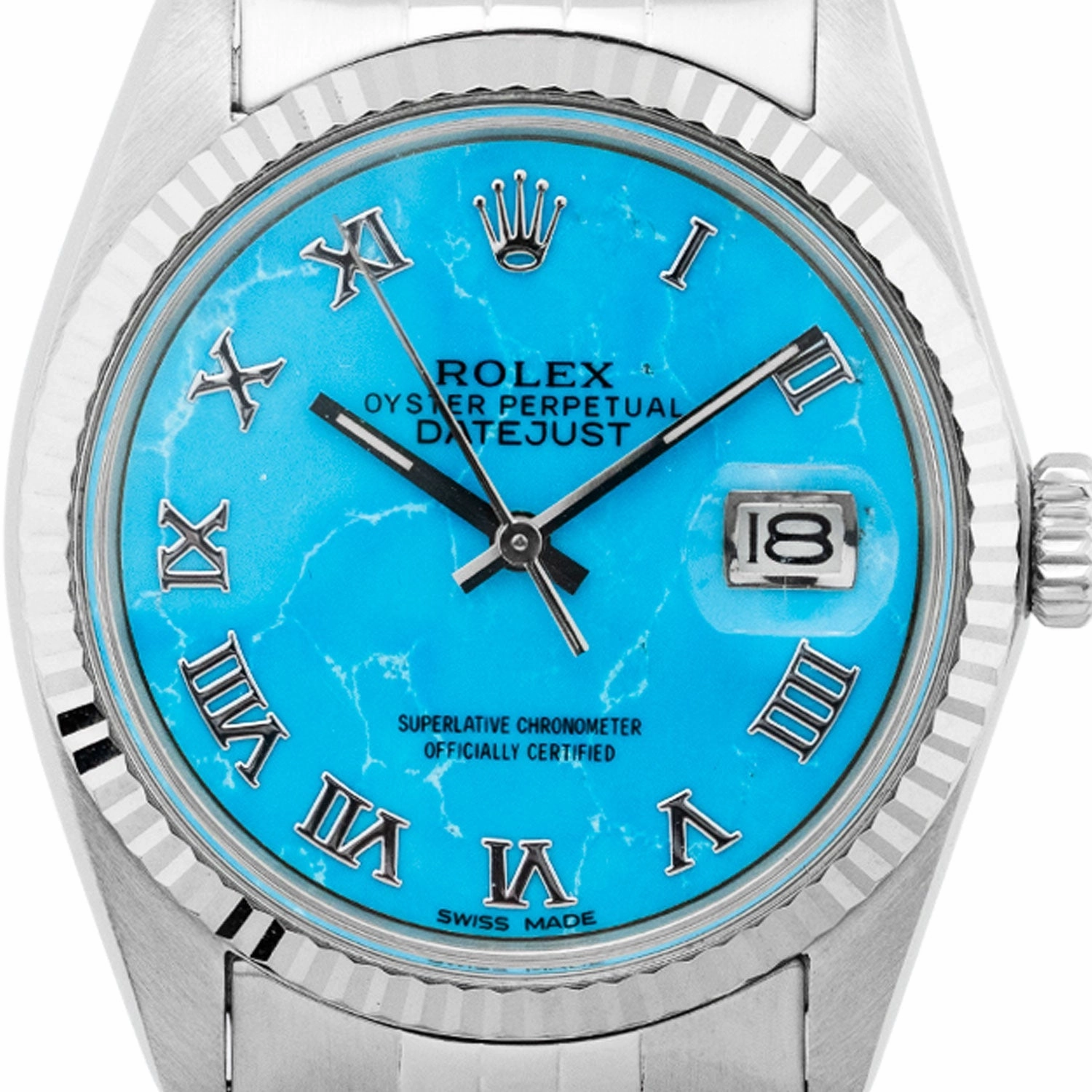 Datejust 36mm Turquoise Roman Marble Dial 1983 - 16014