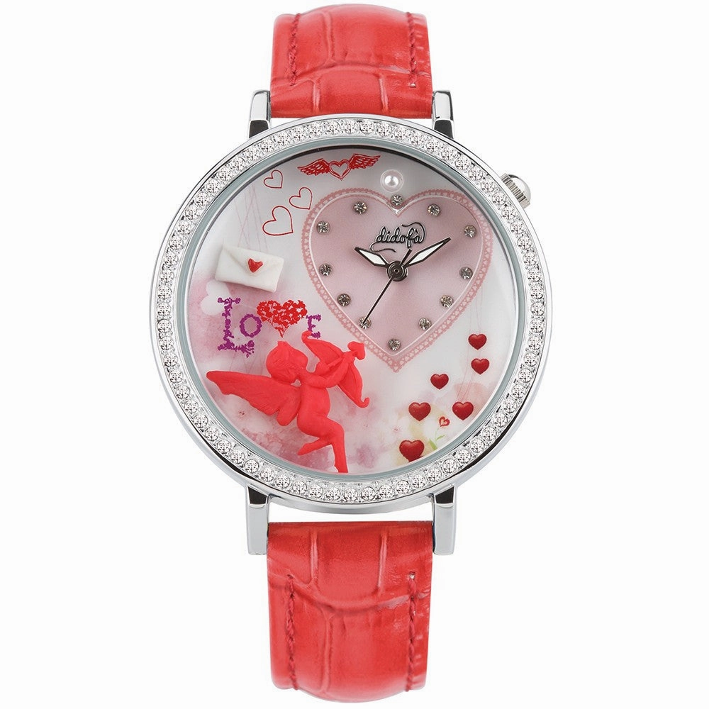 Didof - Orologio "Valentine's - Love Time" (Serie DF-1212, disponibile in 3 varianti)