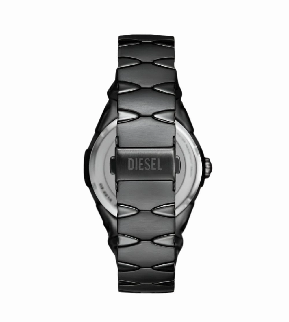 Diesel D-Sruptor Black Stainless Steel Silver Dial Watch DZ2213