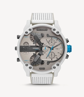 Diesel Men's Mr. Daddy 2.0 Chronograph, White-Tone Stainless Steel Watch