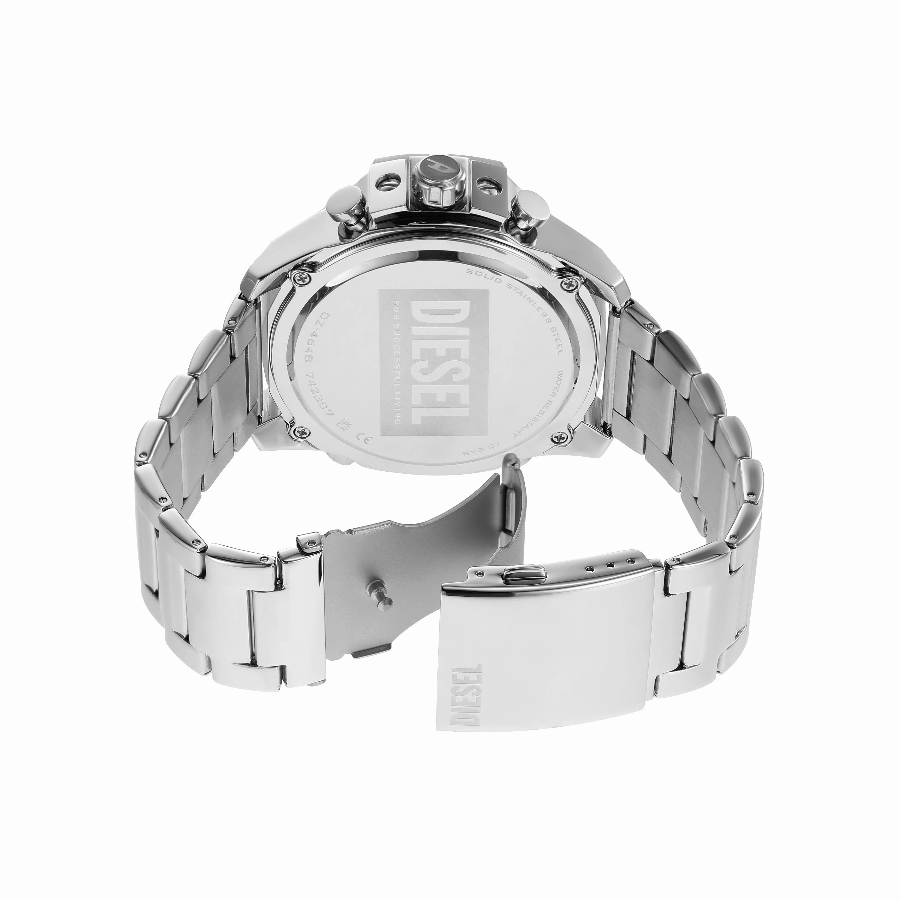 Diesel Stylish Mega Chief Ana-Digi Stainless Steel Timepiece DZ4648