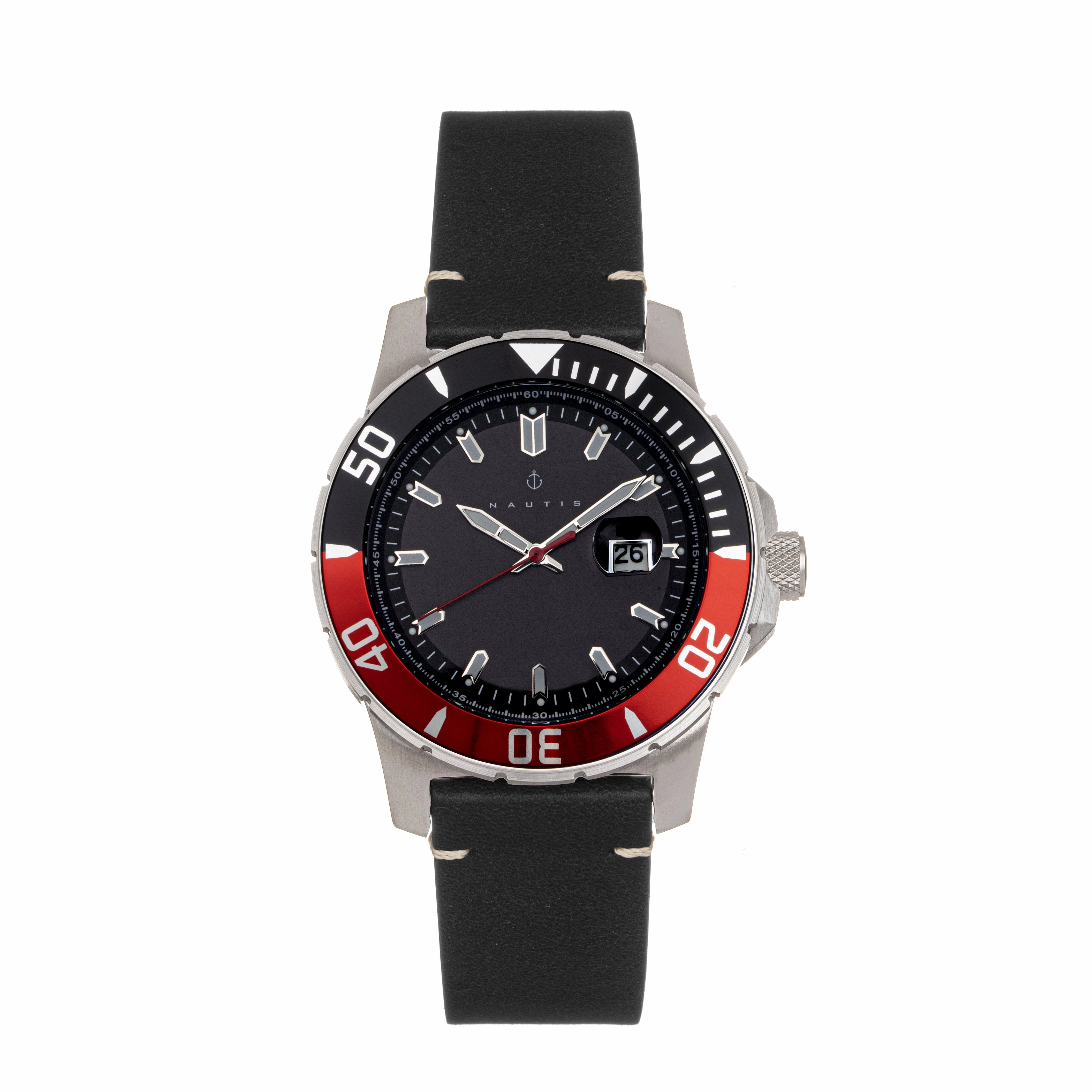 Dive Pro 200 Leather-Band Watch with Date