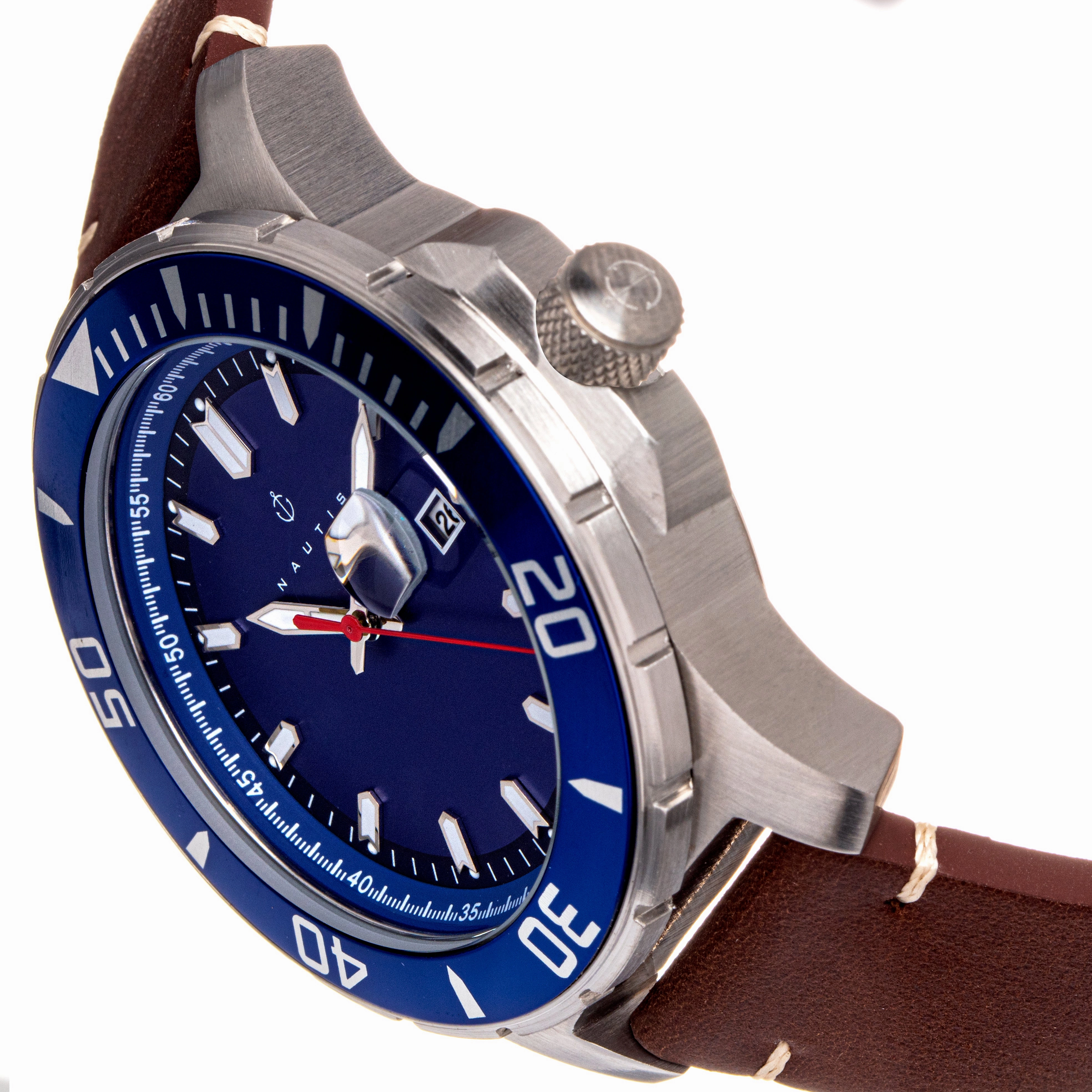Dive Pro 200 Leather-Band Watch with Date