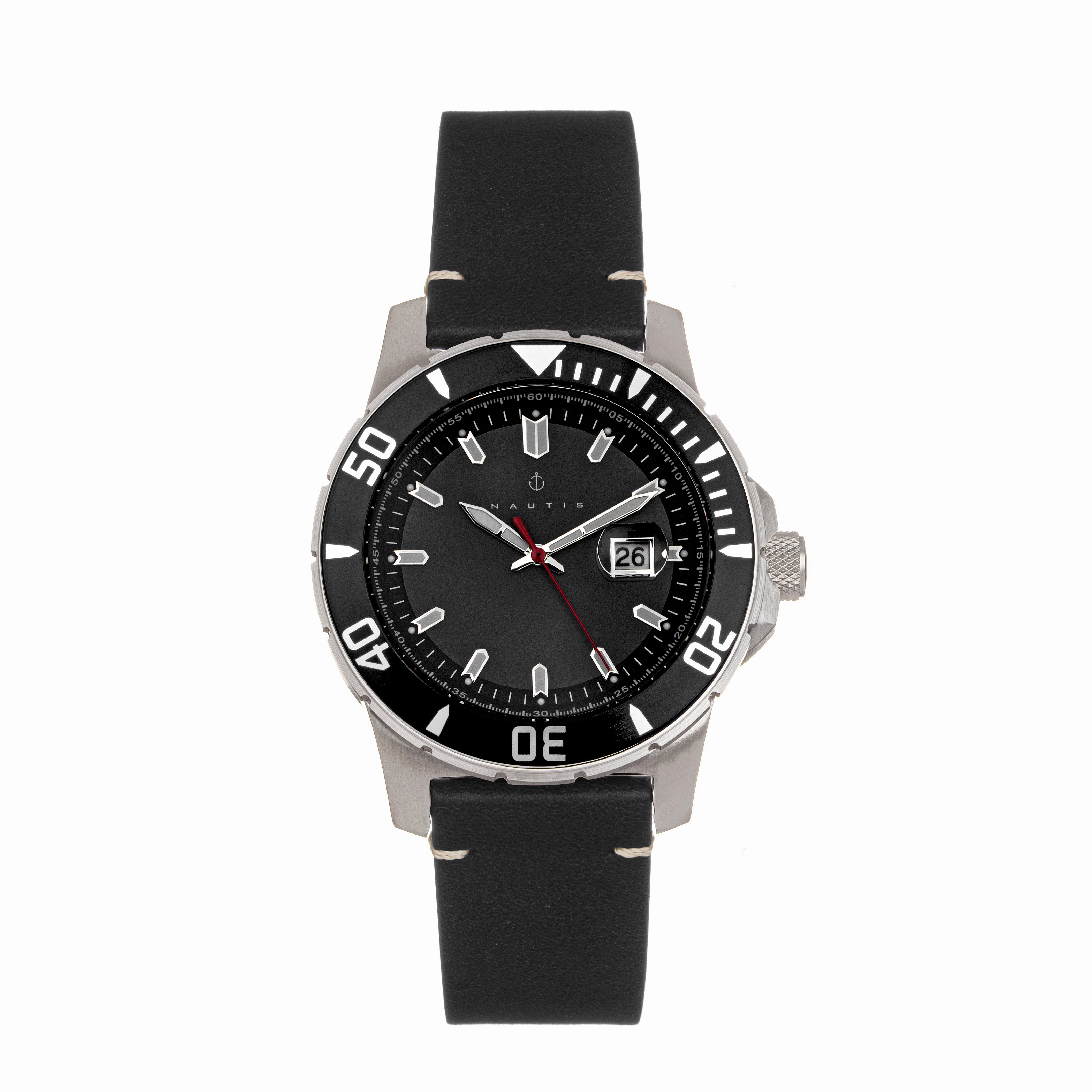 Dive Pro 200 Leather-Band Watch with Date
