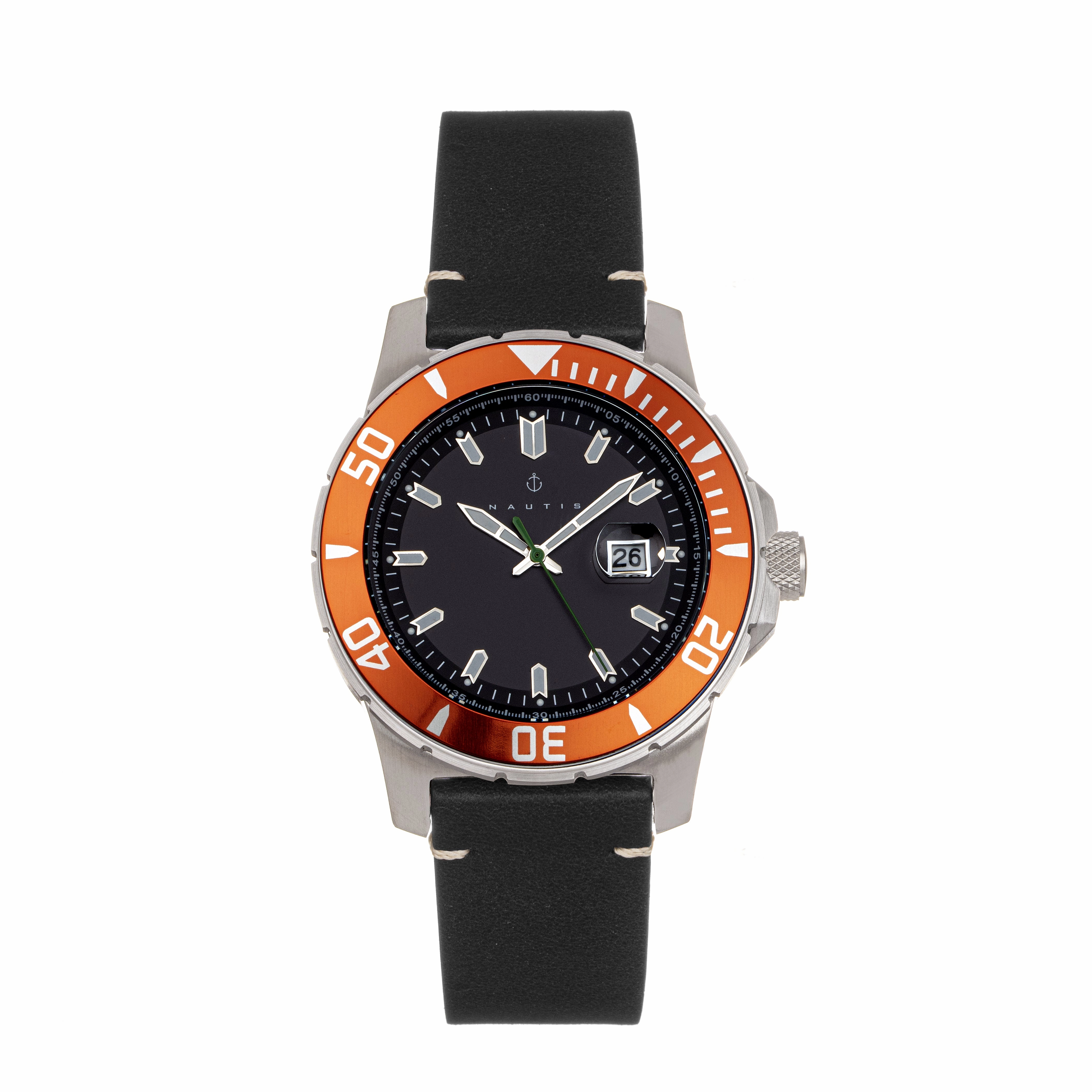Dive Pro 200 Leather-Band Watch with Date