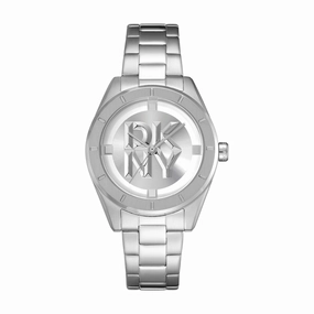 DKNY Chambers Midi Silver Dial Stainless Steel Watch DK1L016M0045