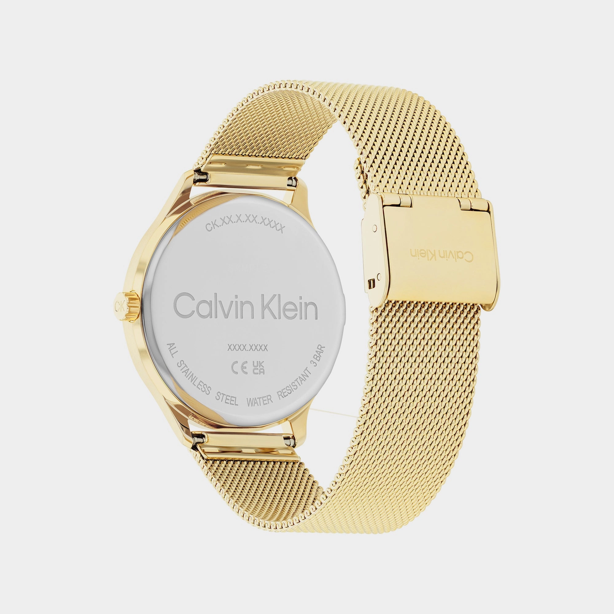Dress Women Gold Dial Multi-Function Mesh Watch 25200372