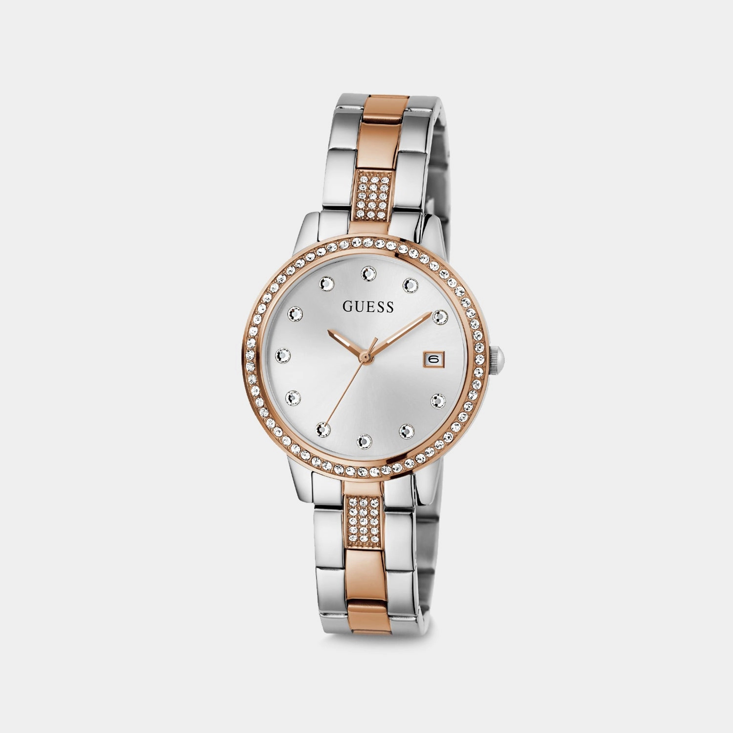 Dress Women Quartz White Dial Analog Recycled Steel Watch GW0725L2
