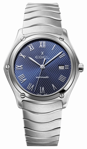 Ebel Sport Classic Automatic Stainless Steel Blue Dial Date Mens Watch 1216456