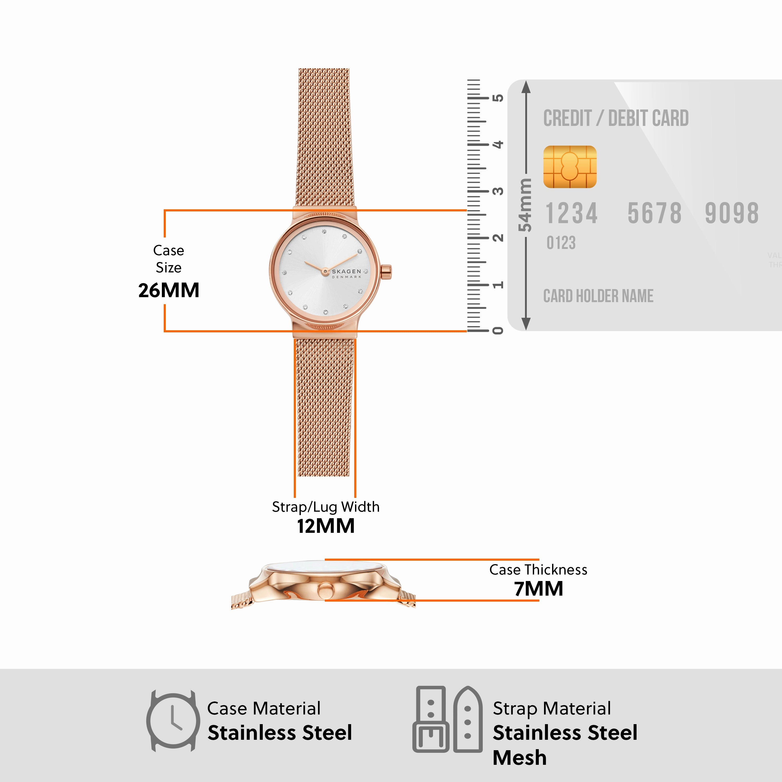 Elegant Skagen Freja Women's Rose Gold Watch with White Dial - Model SKW2665