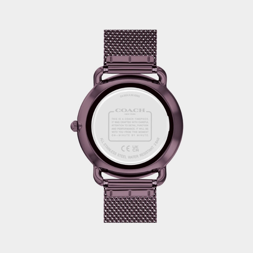 Elliot Women Quartz Purple Dial Analog Mesh Watch 14504339